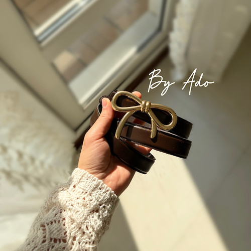 کمربند پاپیون قهوه ای 0392